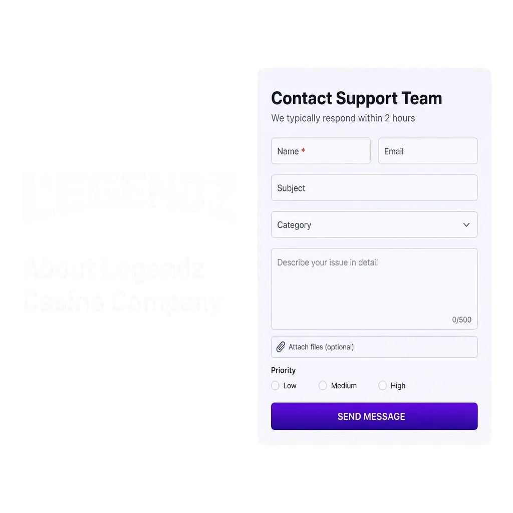 Legendz Casino sweepstakes platform interface