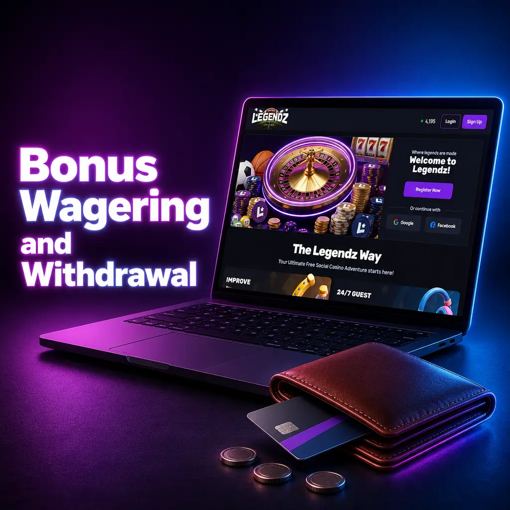 Bonus wagering and withdrawal process illustration