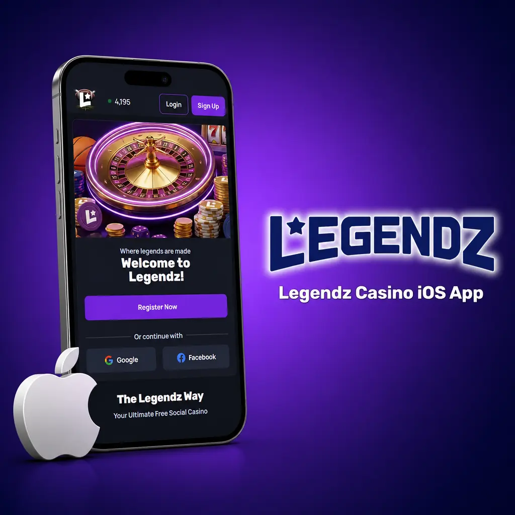 Legendz Casino iOS app running on iPhone and iPad