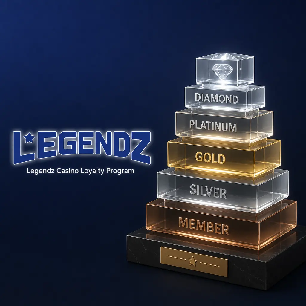 Legendz Casino Loyalty Program tier badges Bronze Silver Gold Legend