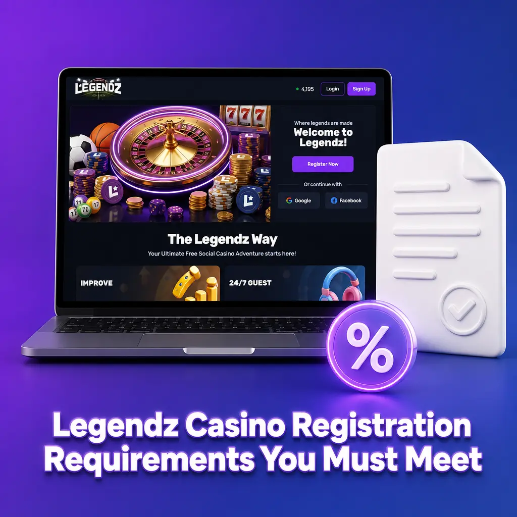 Player reviewing Legendz Casino registration requirements
