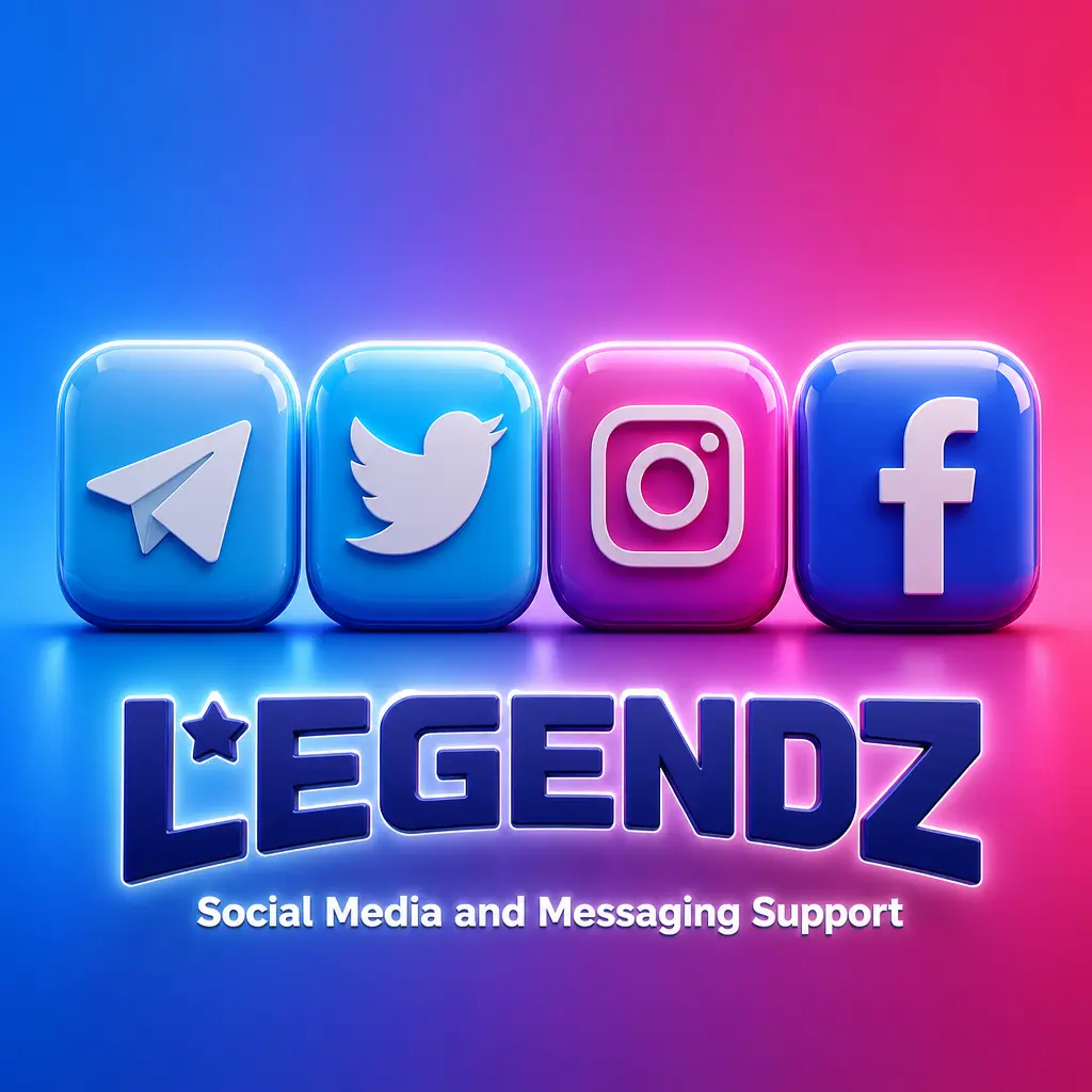 Social media and messaging support channels for Legendz Casino
