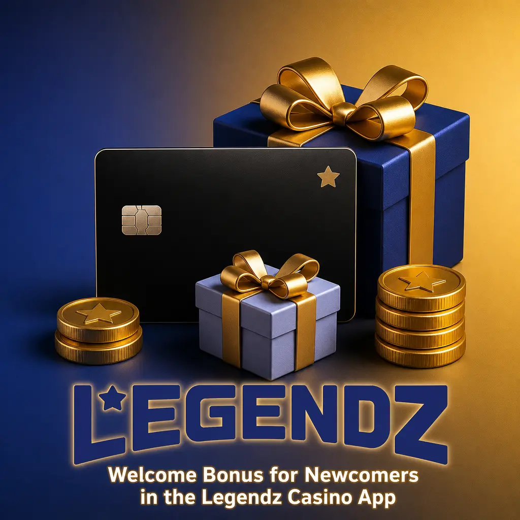 Legendz Casino app welcome bonus screen